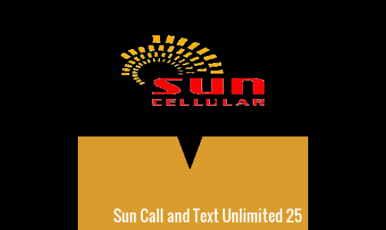 Sun Call and Text Unlimited 25 Sun Call and Text Unlimited 25